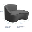 Ver imagem 5 de Kit Divã Recamier Orgânico Marrocos 160cm Lado Direito e 2 Poltronas Amore Linho Cinza Escuro