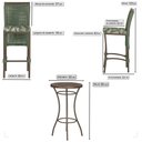 Ver imagem 2 de Mesa Bistrô e 4 Banquetas Roma Marrom Corda Náutica Estofado 5 Trama Original