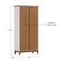 Armário Organizador 2 Portas MDF e Madeira Maciça Linha Prata  - 3