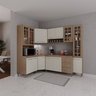 Cozinha Modulada Completa Fidelitá Paris 6 Peças 375cm 14 Portas 3 Gavetas com Tampo - 1