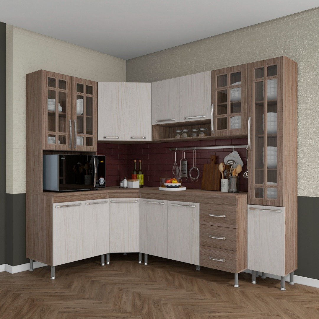 COZINHA COMPLETA D'INCANTO PARIS MODULADA 6 PEÇAS 375 CM 14 PORTAS 3 ...