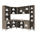 Ver imagem 6 de Armário de Cozinha Modulada Completa Fidelitá Paris 6 Peças 375cm 14 Portas 3 Gavetas com Tampo