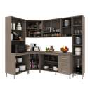 Ver imagem 3 de Armário de Cozinha Modulada Completa Fidelitá Paris 6 Peças 375cm 14 Portas 3 Gavetas com Tampo