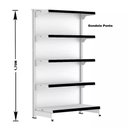 Ver imagem 2 de Gondola Ponta 170 Fit Branco 5 Bandeja Pe Preto