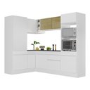 Ver imagem 3 de Armário de Cozinha Completa de Canto com Rodapé Veneza Multimóveis MP2084.891 Branco