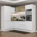 Ver imagem 2 de Armário de Cozinha Completa de Canto com Rodapé Veneza Multimóveis MP2084.891 Branco