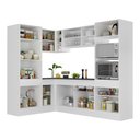 Ver imagem 6 de Armário de Cozinha Completa de Canto com Rodapé Veneza Multimóveis MP2084.891 Branco