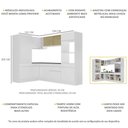 Ver imagem 4 de Armário de Cozinha Completa de Canto com Rodapé Veneza Multimóveis MP2084.891 Branco