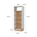 Ver imagem 3 de Estante de Livros 57CMX155CM Livreiro Office Canto Curvo com 4 Prateleiras Monet Branco/Marron