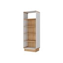 Ver imagem 2 de Estante de Livros 57CMX155CM Livreiro Office Canto Curvo com 4 Prateleiras Monet Branco/Marron
