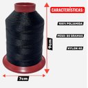 Ver imagem 2 de Linha Nylon 40 Peso 80g 100% Poliamida Pa66 Linhanyl-preto
