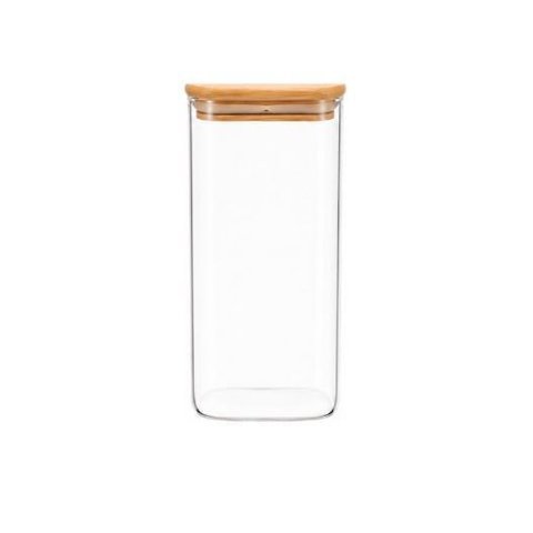 Pote de Vidro Retangular 2100ml Transparente Kobe