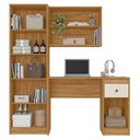 Ver mais imagens de Guarda Roupa Casal Dallas 3 Portas Freijó Off com Espelho com Escrivaninha Multiuso Coimbra Freij