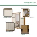 Ver imagem 4 de Guarda Roupa Casal Dallas 3 Portas Freijó Off com Espelho com Escrivaninha Multiuso Coimbra Freij