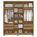Ver imagem 3 de Guarda Roupa Casal Dallas 3 Portas Freijó Off com Espelho com Escrivaninha Multiuso Coimbra Freij