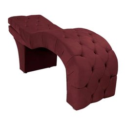 Maca Estética Estofada Reclinável Ergonômica Suede Eliana:bordô - 2