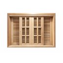 Ver imagem 2 de Janela de Madeira Veneziana de Correr Reto Eucalipto Grandis Rosa - 1,00 (A) x 1,40 (L)