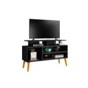 Ver imagem 1 de Rack Lyon Preto/Canela - Vrk Comercio On-Line