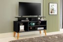 Ver imagem 2 de Rack Lyon Preto/Canela - Vrk Comercio On-Line