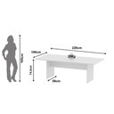 Ver imagem 3 de Mesa de Reunião para Escritório 220x100cm Me4190 Branco