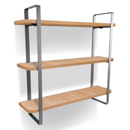Prateleira Tripla Nicho Hone Modelo Industrial Decoração Casa 60x15 Prata/Jade - 1