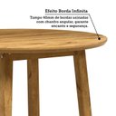 Ver imagem 7 de Conjunto Mesa de Jantar 103cm Redonda e 4 Cadeiras Estofadas 100% Madeira Maciça Parit Yescasa Marrom/Nogueira