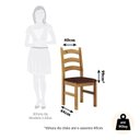 Ver imagem 4 de Conjunto Mesa de Jantar 103cm Redonda e 4 Cadeiras Estofadas 100% Madeira Maciça Parit Yescasa Marrom/Nogueira