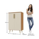 Ver imagem 4 de Sapateira 2 Portas Apolo Cinamomo/off White - Moville