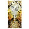 Quadro Pintura Tela fundo amarela luz outono rua Quarto 5563: 90cm (A) x 180	cm (L) - 1