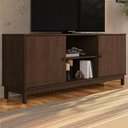 Ver imagem 2 de Rack TV 80 pol 160cm 2 Portas Madeira Maciça Vitalis Café F07 - Mpozenato