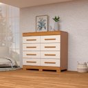 Ver imagem 1 de Cômoda Índia 08 Gavetas 100% Mdf Linhamobília Cinamomo Off White