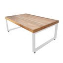 Ver imagem 1 de Mesa Industrial para Jardim Infantil Bernardo 120x70cm Madeira Maciça Ferragem Branca Branco
