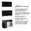 Ver imagem 7 de Cozinha Compacta Milão 2 Peças com Bancada Gourmet Menu Móveis Preto