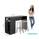Ver imagem 4 de Cozinha Compacta Milão 2 Peças com Bancada Gourmet Menu Móveis Preto