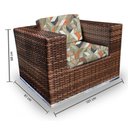 Ver imagem 3 de Conjunto Bora Bora - 1 Sofá 2 Lugares + 2 Poltronas + 1 Mesa de Centro - Creta