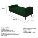 Ver imagem 2 de Recamier Baú Félix Solteiro 100cm Suede Verde