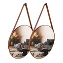 Ver imagem 2 de Espelho Adnet Redondo 30cm Kit com 2 Unidades para Banheiro Hall Sala