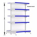 Ver imagem 2 de Gondola Centro 170 Fit Ate 9 Metros Branco 90 Bandeja Pe Azul