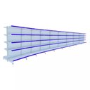 Ver imagem 1 de Gondola Centro 170 Fit Ate 9 Metros Branco 90 Bandeja Pe Azul