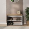 Sapateira Banco Safira para Hall de Entrada Quarto com 2 Nichos - 1