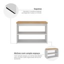 Ver imagem 6 de Sapateira Banco Calçadeira para Quarto com 2 Nichos Safira Branco