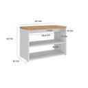 Ver imagem 3 de Sapateira Banco Calçadeira para Quarto com 2 Nichos Safira Branco