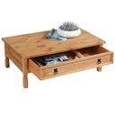 Ver imagem 4 de Mesa de Centro Madeira Maciça Retangular 1 Gavetas Rústico Idimex