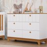 Conjunto Quarto de Bebê 1 Berço 1 Cômoda 6 Gavetas Chantilly - 8