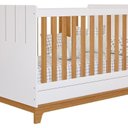 Ver imagem 5 de Conjunto Quarto de Bebê 1 Berço 1 Cômoda 6 Gavetas Chantilly Branco/Nature