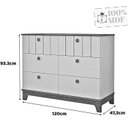 Ver imagem 7 de Conjunto Quarto de Bebê 1 Berço 1 Cômoda 6 Gavetas Chantilly Branco/Nature