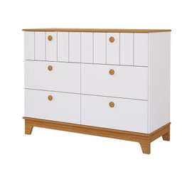 Conjunto Quarto de Bebê 1 Berço 1 Cômoda 6 Gavetas Chantilly - 10