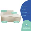 Ver imagem 6 de Kit Divã Recamier Orgânico Marrocos 150cm Lado Direito e 2 Poltronas Amore Bouclé Bege