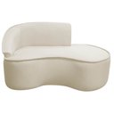 Ver imagem 3 de Kit Divã Recamier Orgânico Marrocos 150cm Lado Direito e 2 Poltronas Amore Bouclé Bege