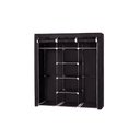 Ver imagem 3 de Guarda Roupas Desmontável Armário Organizador Dobrável - Preto